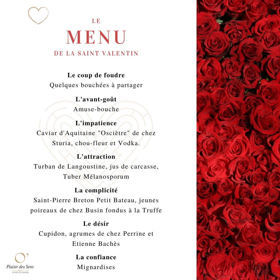 menu restaurant gastronomique