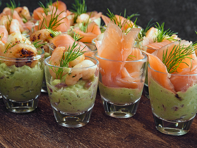 entrée au saumon